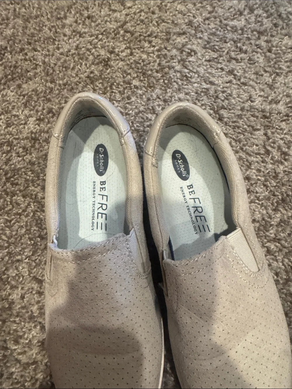 Dr. Scholl's Slip-On Perforated Sneakers in Light Gray